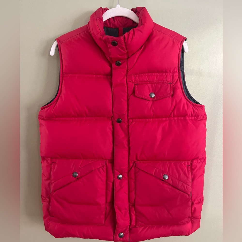 Lands' End Kids Red and Gray Puffer Vest